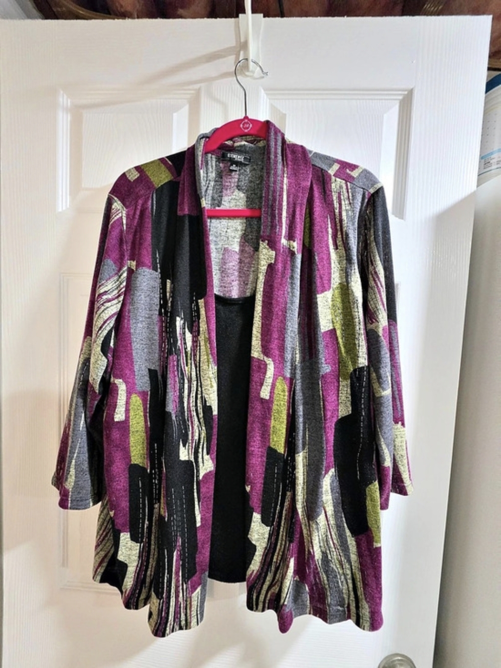 Elementz Abstract Jacket Purple & Black Size 3X Like New